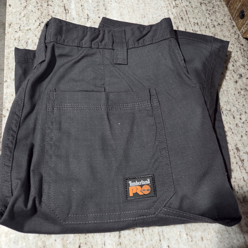 Timberland PRO Black Work Pants with Orange Logo